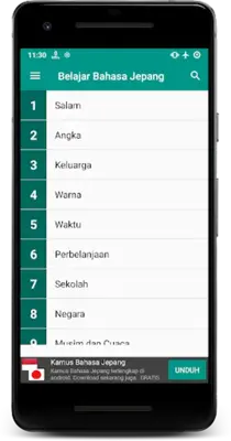 Belajar Bahasa Jepang android App screenshot 2